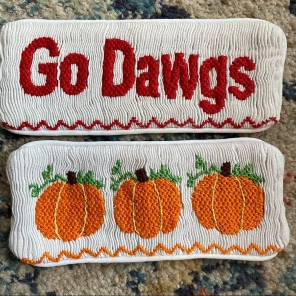 Swap A Smock Ruffle Butt Gingham UGA Pumpkin - Picture 3 of 6